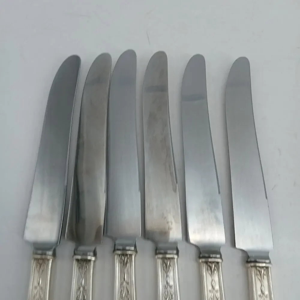 6X BK ROGERS Extra Plate SilverPlate CHALFONTE Butter Knives Flatware